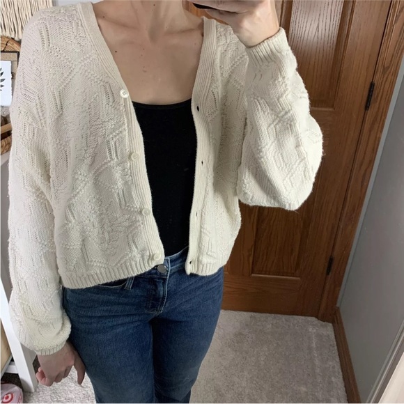 Vintage GAP Heavy Cable Knit Cardigan Sweater - Picture 2 of 5